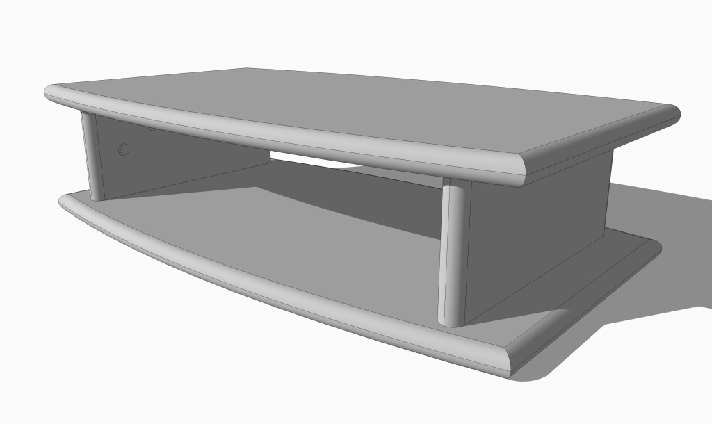 Small TV Stand Drawing - Single High Version